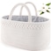 ABenkle Baby Diaper Caddy Organizer Nursery Storage Basket for Boys and Girls Baby Basket for Diapers and Wipes Gift Basket for Baby Shower Newborn Essentials Must Haves Registry for Baby  White