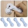 KongNai Cabinet Door Locks for Baby Proof and Child Safety 4 Pack Cabinet Locks with Adhesive for Drawer Cupboards Fridge Closet and Pantry Childproof Door Latch for Protecting Kids White4PCS