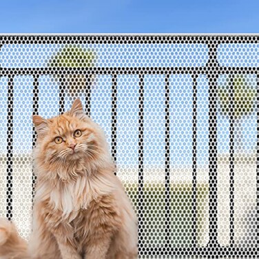 Piowet Cat Netting Balcony cat net Balcony Cat AntiFall Netting Pet Balcony Mesh Fence Net Child Safety Screen Protection Crib Mesh for Pets Baby 25x165 ft
