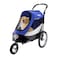 Petique Large Dog Pram  Dog Stroller  Dog Pushchair  Pet Stroller  Dog Buggy  Pet Pram  3 Wheels Ventilated Safety Belt Travel Carriage  Dog Trolley for LargeMedium Dogs and Cats UK Blue