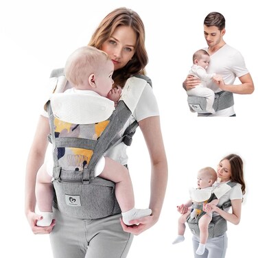 Bellababy Baby Carrier Multifunction Baby Carrier Hip Seat Ergonomic M Position for 336 Month Baby 6in1 Ways to Carry All Seasons Adjustable Size Perfect for Shopping Travelling