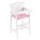 KidKraft 61101 Lil Doll High Chair  White and Pink Wooden High Chair kitchen furniture accessory for 45cm  18 inch dolls