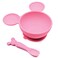 Bumkins Disney Minnie Mouse Suction Silicone Baby Feeding Set Bowl Lid Spoon BpaFree First Feeding Led Weaning  3 Piece Set