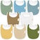 KeaBabies 8Pack Organic Baby Bibs for Girls  Boys  Teething Baby Bibs for Boy Girl  Newborn Bibs for Baby Girl Boy Daybreak