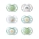 Tommee Tippee Night Time Soothers Symmetrical Orthodontic Design BPAFree Silicone Baglet 1836m Pack of 6 Dummies