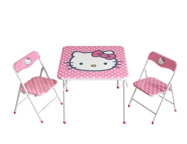 Idea Nuova Hello Kitty 3 Piece Table and Chair Set OneSize