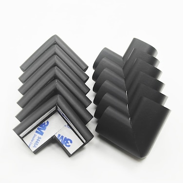 Arinbeb Foam Corner Protector for The Furniture with Retardant Materials Foam Safety Bumpers Baby Proofing Safety Corner Protectors Black