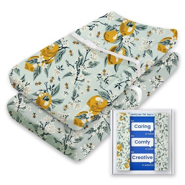 TOTBASIC Graco Pack and Play Sheets Fitted Ultra Soft Mini Crib Sheets Boy Neutral Pack N Play Mattress Sheets Hypoallergenic and Soothing Premium Jersey Playrad Sheets 2 Pack