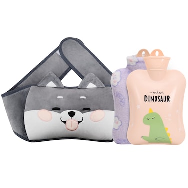 Opliy Hot Water Bottle with Waist CoverCartoon Warm Water Bag