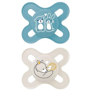 MAM Original Start Newborn Baby Pacifier Best Pacifier for Breastfed Babies Sterilizer Case 03 Months Boy 2 Count Pack of 1