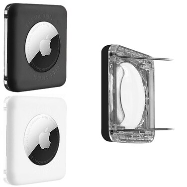 TagVault AirTag Safety Pin 2 Pack  The Best AirTag Holder for Kids  LowProfile Doesnt Dangle  Elevation Lab White Black