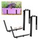 TOYMIS 2pcs Adjustable Planter Box Brackets for Deck Railing 6125 Heavy Duty Flower Box Wall Bracket Window Box Holders for Brick Window Sill Fence Balcony Outdoor Patio Garden Black