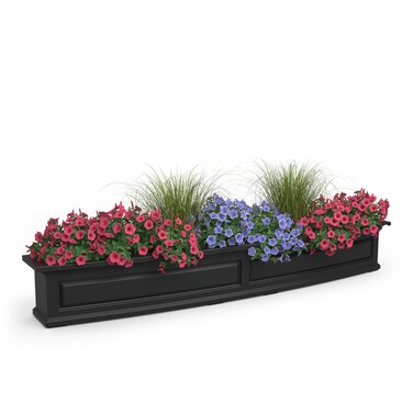Mayne Inc Nantucket 6ft Window Box  Black  72in L x 116in W x 102in H  with 65 Gallon Builtin Water Reservoir 4848B