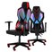 Frassie Gaming Chair with RGB LED Lights Video Game Chair Ergonomic Computer Gamer Chair with Massage Lumbar Support Red