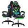 VANSPACE Gaming Chair with Bluetooth Speakers and RGB LED Lights Ergonomic Massage Computer Gaming Chair with Footrest Video Game Chair High Back with Lumbar Support Light Green and Black
