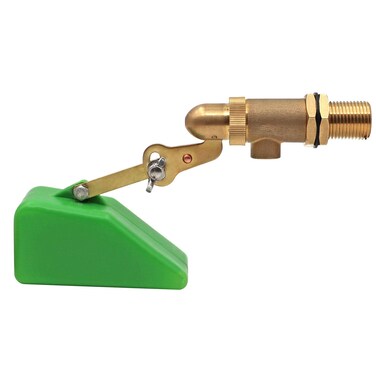 12 Inch Brass Valve with Plastic Float Water Float Valve with Adjustable Arm Automatic Fill Float Ball Valve for Water Tank Fountains Livestock Waterer