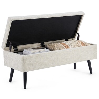 Gitrah Storage Ottoman Bench Entryway Bench with Storage Bench End of Bed Bench for Foot of Bed Bedroom Bench 40 Beige