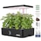 iDOO 12Pods Hydroponics Growing System Indoor Herb Garden with LED Grow Light Builtin Fan Automatic Timer Smart Garden Germination Kit Adjustable Height Up to 113 for Home Office