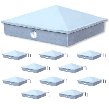 WeatherPRO Post Caps 4x4 Fence Cap 3 12 10 Pack Decorative Unfinished Aluminum  Mailbox Lamp  Wood Deck Dock Piling for Wooden s