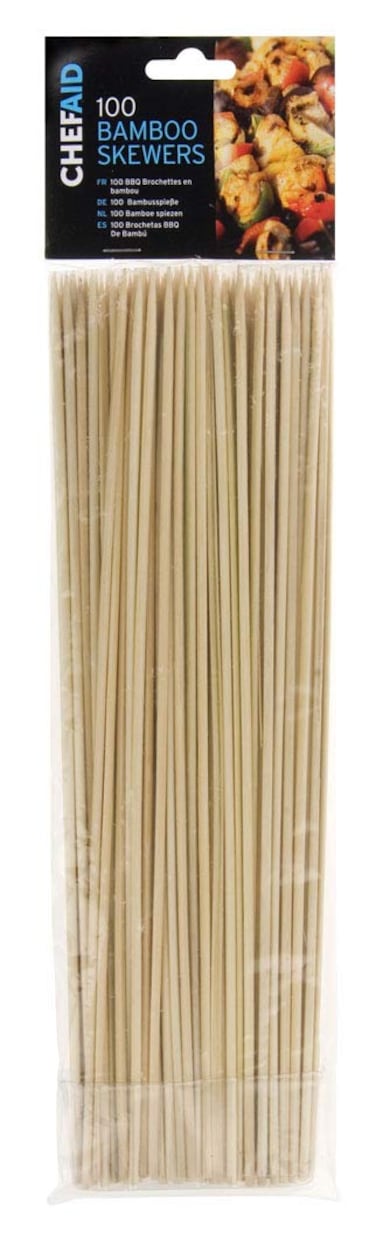 Chef Aid 305cm Bamboo Skewers Pack 100