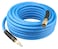 YOTOO Hybrid Air Hose 38Inch by 50Feet 300 PSI Heavy Duty Lightweight Kink Resistant AllWeather Flexibility with 14Inch Industrial Quick Coupler Fittings Bend Restrictors Blue