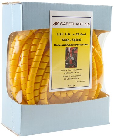 SafeSpiral 16PC25ye PreCut Spiral Wrap Hose Protector 067 OD 25 Length Yellow