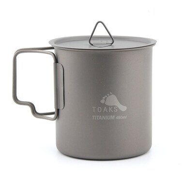 TOAKS Titanium Camping Cup 450ml CUP450 with Lid