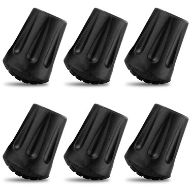 6Pcs Hiking Pole Tips Hiking Cane  Trekking Pole Tips for Walking Sticks Rubber Tips for Hiking Sticks  Collapsible Trekking Poles Hiking Canes  Hiking Pols Lost or Worn Standard Pole Tips KSI