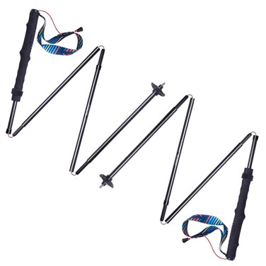 AONIJIE Trekking Poles 2 Ultralight Collapsible Carbon Fiber Hiking Poles with AntiShock and Quick Lock System Folding Walking Sticks for Hiking Camping