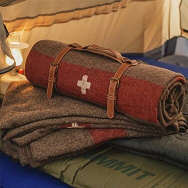 JQZ 100 Wool Blanket 45 LBS Swiss Army Military Reproduce Warm Thick Washable 59 x 80 Great for Camping Outdoors Sporting Events Survival  Emergency Kits