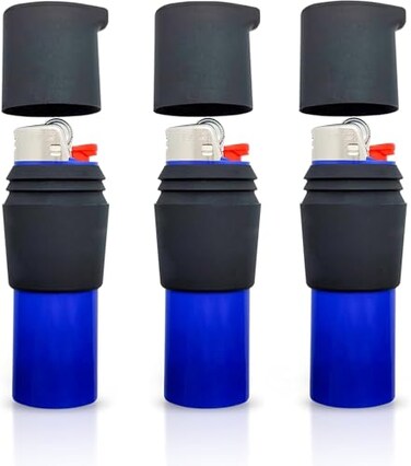 FlameNest Waterproof Bic Lighter Case for Hiking Camping Travel and Emergency Preparedness 3 Pack