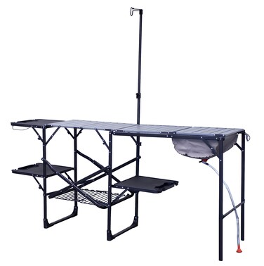 GCI Outdoor Master Cook Station Portable Camp Kitchen Outdoor Folding Table