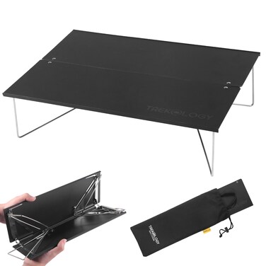 TREKOLOGY Small Folding Camping Table Small Camping Table Portable Camping Table Foldable Camping Table Small Picnic Table Camp Table Backpacking Table Beach Table Foldable Picnic Table TALU MINI