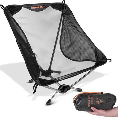 Ultralight Camping Chair YIZI LITE 750g Hiking Backpacking Chairs Lightweight Camping Chair Low  Small Ultralight Portable Folding Camping Chairs for Adults Compact Chairs Foldable Collapsible