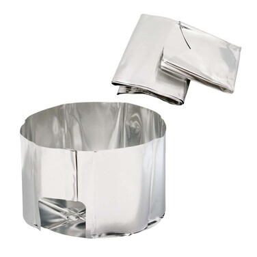 MSR Heat Reflector and Windscreen for Liquid Fuel Camping Stoves Silver One Size