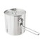 GSI Outdoors Stainless 11 L Boiler for Ultralight Backpacking and Outdoor Glacier Stainless Steel Kettle 11 L for Ultralight Backpacking and Camping Brushed 11 L