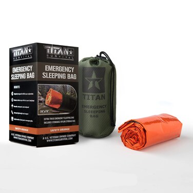 Titan Survivals ExtraThick Emergency Mylar Sleeping Bag  Designed for NASA Space Exploration and Heat Retention Perfect for Survival Kits and GoBags  PE 36 x 78