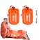 GOGOOD 2 Pack Emergency Sleeping Bags Survival Bivvy Sack with Whistles Lightweight Portable Survival Gear for Outdoor Camping Hiking Keep Warm After Earthquakes Hurricanes Disasters