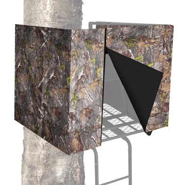 Ziopetru Hunting Tree Stand Blinds Two Man Ladder Stand Blind Kit 102 x 35 Inch Camouflage with Zipper and Storage Pouch Tree Stand Blinds for Deer Hunting
