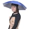 Accinouter Adult Umbrella Hat Folding Headwear 26 Hands Free Sunshade Double Layer Protection Parasol for Fishing Gardening Beach Camping Party RoyalBlue 142x26x26 Open 142x 2 Fold