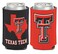 Caseys Texas Tech Red Raiders State Design Can Cooler 1Pack 12 oz Foldable 2Sided Design red black white
