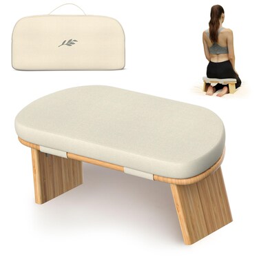 LANDORA  LEAF Folding Meditation Bench Beige