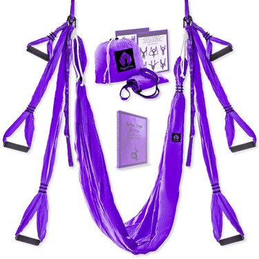 Yoga4You Aerial Yoga Swing Set  Yoga Hammock Hanging Swing  Aerial Sling Inversion Fly Kit  Acro Yoga Inversion Tool  Antigravity Yoga Sling  Suspension Trapeze