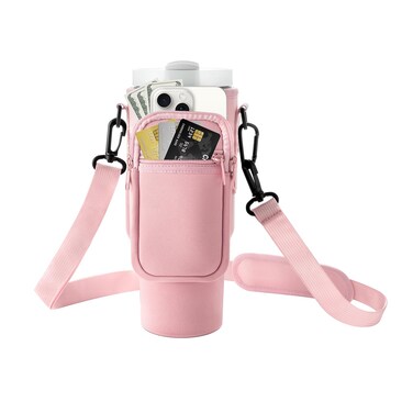 Amsthow Stanley Crossbody Strap Stanley Cup Carrier Holder with Strap Water Bottle Tumbler Carrier Bag Neoprene Water Bottle Sleeve for 3040 oz Stanley Cup