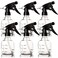 Youngever 6 Pack Empty Plastic Spray Bottles Spray Bottles for Hair and Cleaning Solutions 8 Ounce
