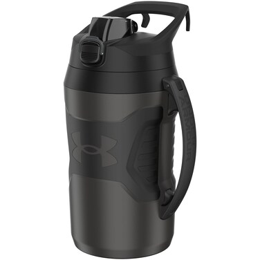 Under Armour Playmaker Sport Jug Water Bottle with Handle Foam Insulated  Leak Resistant 64oz Jet GreyBlack
