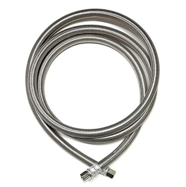 Shark Industrial 6 FT Stainless Steel Braided Ice Maker Hose with 14 Comp by 14 Comp Connection