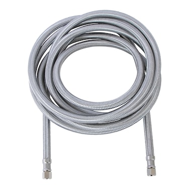 Endurance Pro 10 Foot Universal Ice Maker Flexible Braided Stainless Steel Water Supply Hose Connector Connection 14 x 14 Inch Compression Fittings 1 10 Foot