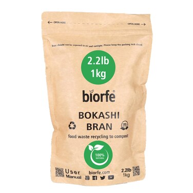 Biorfe Bokashi Bran 1kg Quick and Easy Compost Starter for Compost Bins Indoor and Outdoor