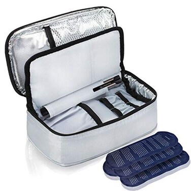 ALLCAMP OUTDOOR GEAR Insulin Cooler Travel Case with 4 Ice Pack and Insulation Liner for Diabetic Organize Medication 9X 472x 314 inches